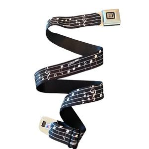 GM Adjustable Black Webbing Seatbelt Belt- Unisex Fits Sizes 26-44”